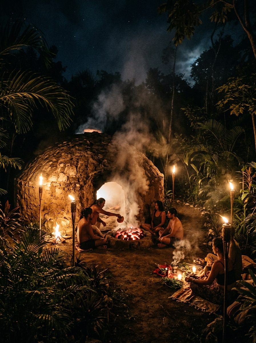 Temazcal ancestral en Bacalar